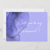 ブライドメイドの提案はブルーバイオレットラベンダー 招待状 (正面)