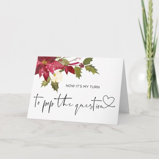 ブライドメイドの提案、クリスマス冬の結婚式 カード (正面)