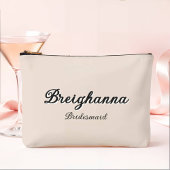 ブライドメイドオールドマネーブラック+ベージュダイアモンド市松模様に アクセサリーポーチ