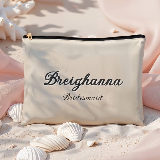 ブライドメイドオールドマネーブラック+ベージュダイアモンド市松模様に アクセサリーポーチ