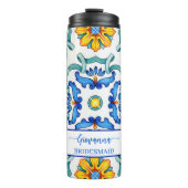ブライドメイドギフトブライダルパーティはマジョリカブルーを好む タンブラー (正面)