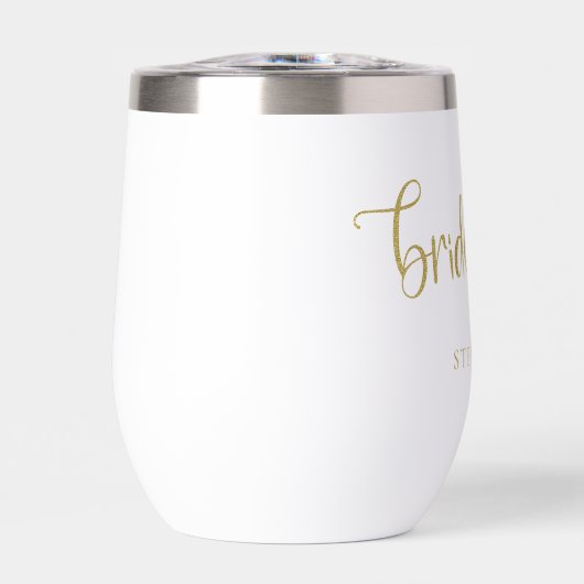 ブライドメイドギフト名金ゴールドフェイクグリッター文字 (正面)