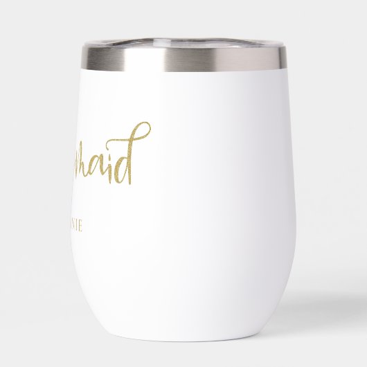 ブライドメイドギフト名金ゴールドフェイクグリッター文字 (背面)