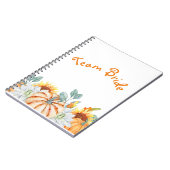 ブライドメイドギフト秋の結婚式テーマ ノートブック (左側)