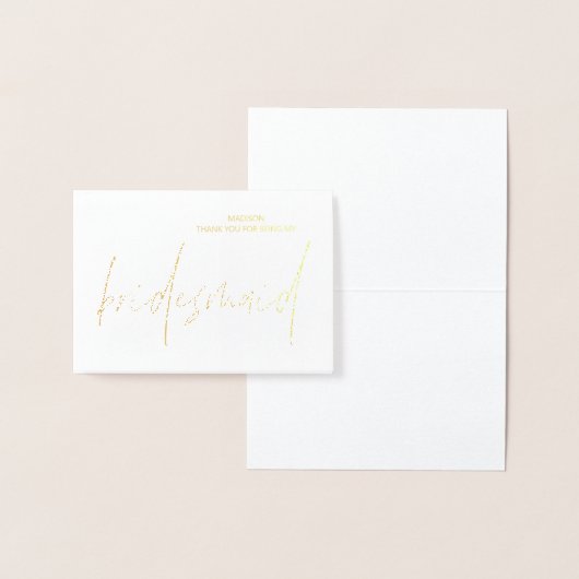 ブライドメイドサンキューカードブライダルパーティギフトフォイル 箔カード (ディスプレー)