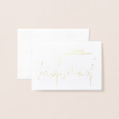 ブライドメイドサンキューカードブライダルパーティギフトフォイル 箔カード (封筒付き正面)