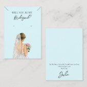 ブライドメイドネックレス&イヤリングジュエリーディスプレイカード 名刺 (正面/裏面)