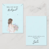 ブライドメイドネックレス&イヤリングジュエリーディスプレイカード 名刺 (正面/裏面)