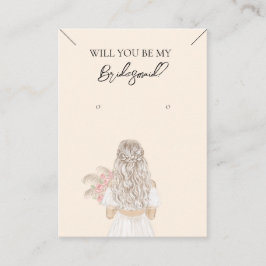 ブライドメイドネックレス&イヤリングジュエリーディスプレイカード 名刺