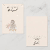 ブライドメイドネックレス&イヤリングジュエリーディスプレイカード 名刺 (正面/裏面)