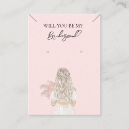 ブライドメイドネックレス&イヤリングジュエリーディスプレイカード 名刺