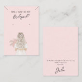 ブライドメイドネックレス&イヤリングジュエリーディスプレイカード 名刺 (正面/裏面)