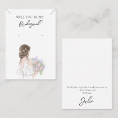 ブライドメイドネックレス&イヤリングジュエリーディスプレイカード 名刺 (正面/裏面)