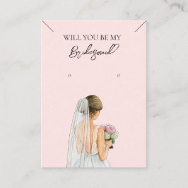 ブライドメイドネックレス&イヤリングジュエリーディスプレイカード 名刺