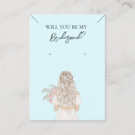 ブライドメイドネックレス&イヤリングジュエリーディスプレイカード 名刺