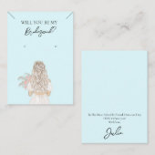 ブライドメイドネックレス&イヤリングジュエリーディスプレイカード 名刺 (正面/裏面)