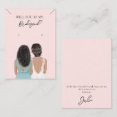 ブライドメイドネックレス&イヤリングジュエリーディスプレイカード 名刺 (正面/裏面)