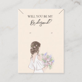 ブライドメイドネックレス&イヤリングジュエリーディスプレイカード 名刺