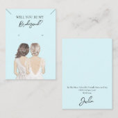 ブライドメイドネックレス&イヤリングジュエリーディスプレイカード 名刺 (正面/裏面)