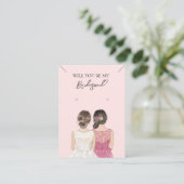 ブライドメイドネックレス&イヤリングジュエリーディスプレイカード 名刺 (スタンド正面)