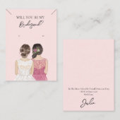 ブライドメイドネックレス&イヤリングジュエリーディスプレイカード 名刺 (正面/裏面)