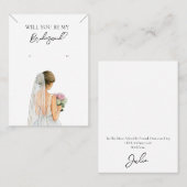 ブライドメイドネックレス&イヤリングジュエリーディスプレイカード 名刺 (正面/裏面)