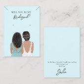 ブライドメイドネックレス&イヤリングジュエリーディスプレイカード 名刺 (正面/裏面)