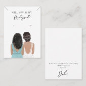 ブライドメイドネックレス&イヤリングジュエリーディスプレイカード 名刺 (正面/裏面)