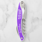 ブライドメイドバイオレット結婚式の引き出物コルクねじ ソムリエナイフ (裏面)