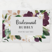 ブライドメイドバブリーブライダルパーティ提案 スパークリングワインラベル (シングルラベル)