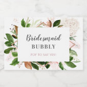 ブライドメイドバブリーブライダルパーティ提案 スパークリングワインラベル (シングルラベル)