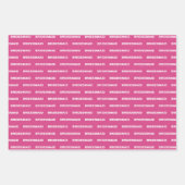 ブライドメイドピンク ラッピングペーパーシート (正面2)