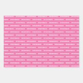 ブライドメイドピンク ラッピングペーパーシート (正面)