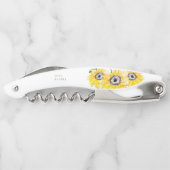 ブライドメイドプロポーズひまわりパーソナライズされたフローラ  ソムリエナイフ (裏面)