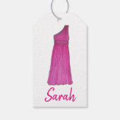 ブライドメイドメイド・オブ・オーナー（花嫁付き添い人）ウェディングパーティガウン ギフトタグ (裏面)