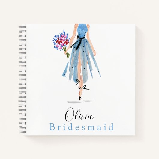 ブライドメイドメイド・オブ・オーナー(花嫁付き添い人)ファッションスカート花 ノートブック (正面)