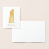 ブライドメイドメイド・オブ・オーナー（花嫁付き添い人）結婚ブライダルパーティズガウン 箔カード (ディスプレー)