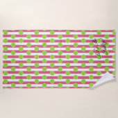 ブライドメイドライム&ナンタケットレッドフィエスタパーティータオル ビーチタオル (正面)