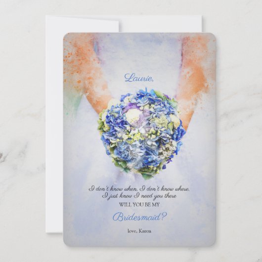 ブライドメイドリクエストカード 招待状 (正面)