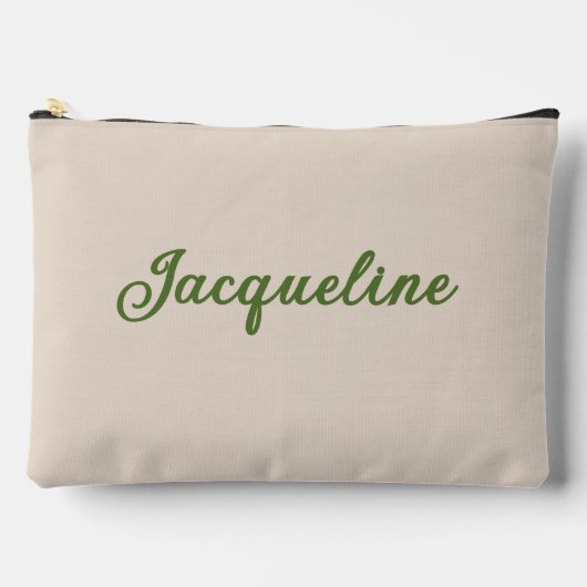 ブライドメイドレトログリーン+ベージュダイヤ市松模様にン アクセサリーポーチ (正面)