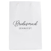 ブライドメイド名テンプレートウィメンズカスタマイズ ミディアムペーパーバッグ (正面)