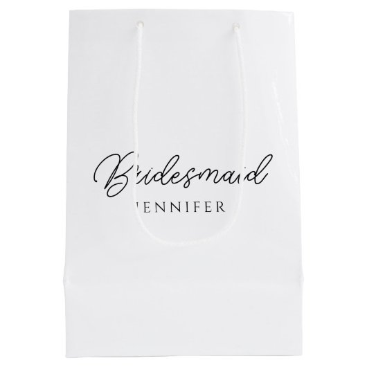 ブライドメイド名テンプレートウィメンズカスタマイズ ミディアムペーパーバッグ (裏面)
