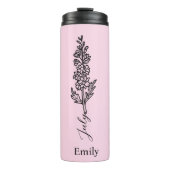 ブライドメイド名ラークスパー7月誕生花 タンブラー (正面)