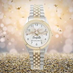 ブライドメイド弓ベージュのクリーム名 腕時計