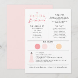 ブライドメイド情報とプロポーザルのカードテンプレート