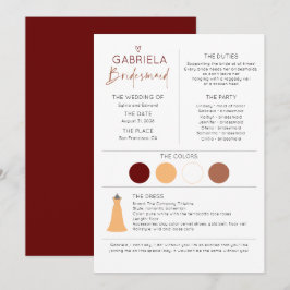 ブライドメイド情報とプロポーザルのカードテンプレート