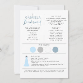 ブライドメイド情報とプロポーザルのカードテンプレート