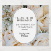 ブライドメイド招待バブリーシャンパンプロセッコ スパークリングワインラベル (シングルラベル)