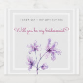 ブライドメイド招待バブリーシャンパンプロセッコ スパークリングワインラベル (シングルラベル)