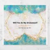 ブライドメイド招待バブリーシャンパンプロセッコ スパークリングワインラベル (シングルラベル)